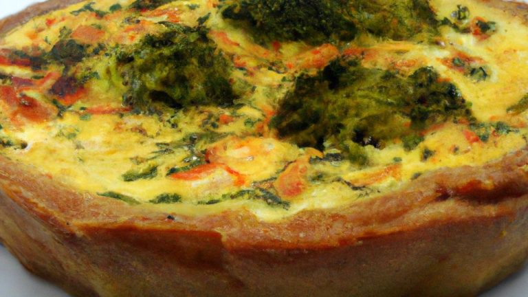 Torta salgada de brócolis com queijo