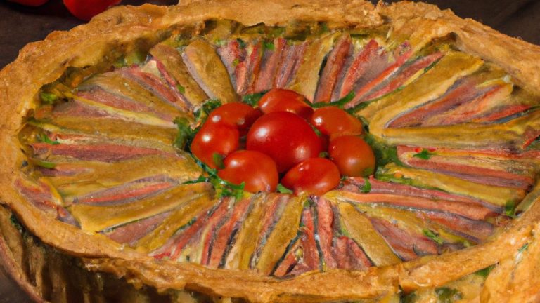 Torta salgada de calabresa e bacon
