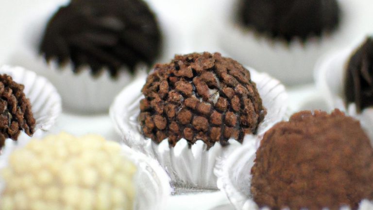 Trufas de chocolate e tâmaras