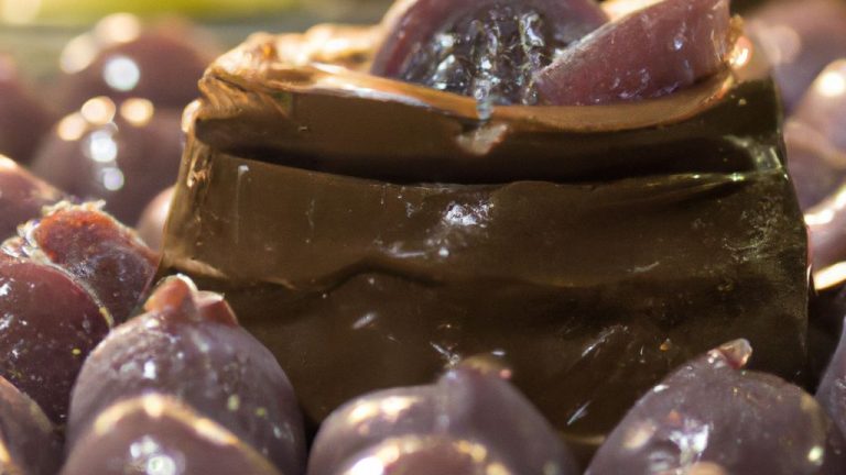 Uva coberta com chocolate