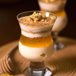 Verrine de pinhão com mascarpone e mel