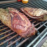 Leitoa assada na churrasqueira