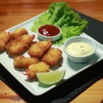 Camarão empanado no panko