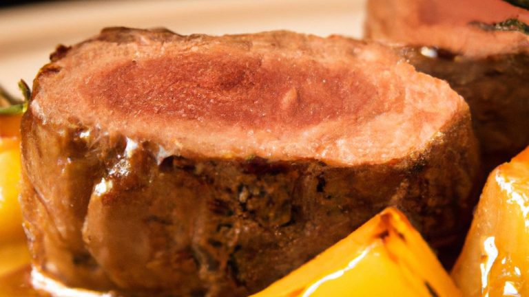 Filé Mignon Suíno Com Abacaxi No Forno