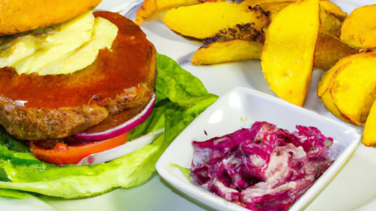 Hambúrguer Com Purê De Batata