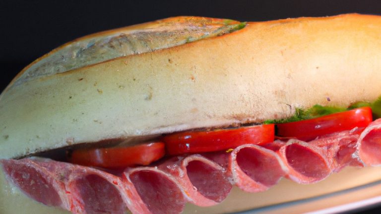 Lanche De Metro De Salame