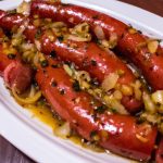 Linguiça com Pimentão e Cebola