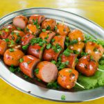 Linguiça de frango assada