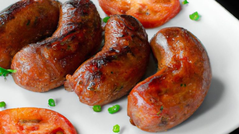 Linguiça Toscana Frita Com Cebola E Tomate