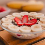 Mingau de Aveia com Banana e Morango