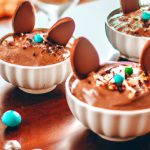 Mousse de chocolate para ovo de Páscoa