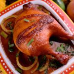 Coxa de Frango Assada ao Molho de Laranja