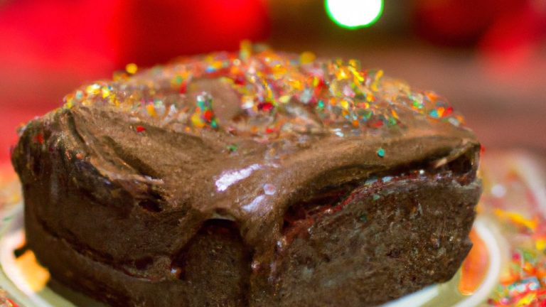 Bolo De Chocolate De Natal