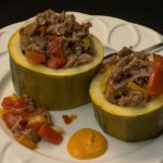 Abobrinha Recheada com Carne Moída