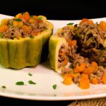 Abobrinha Recheada com Carne Moída e Alcaparras