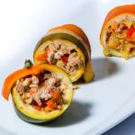 Abobrinha Recheada com Frango