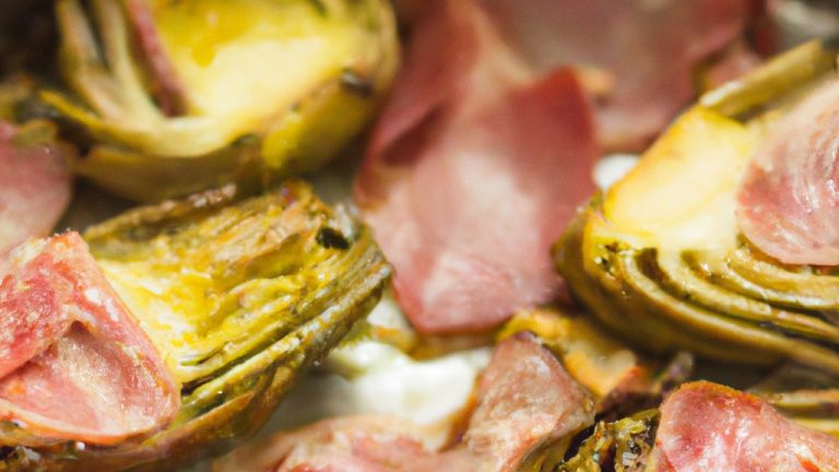 Receita De Alcachofras No Forno Com Presunto