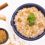 Arroz com Lentilha e Cebola Caramelizada