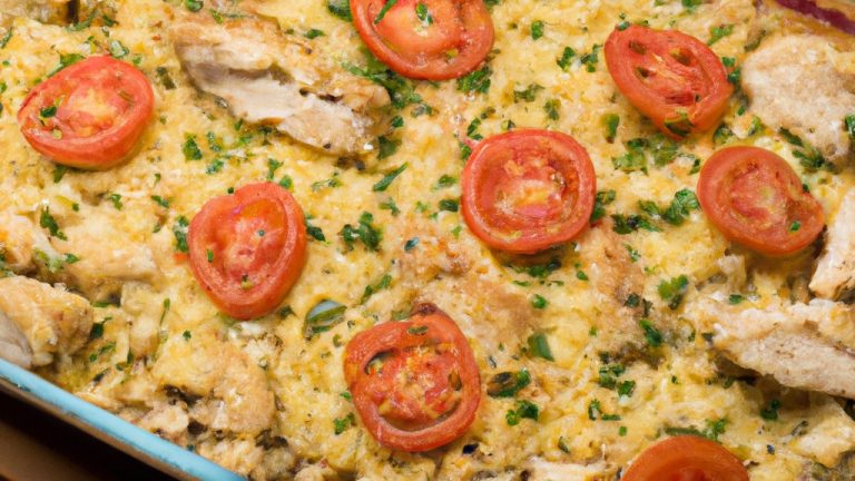 Receita De Arroz De Forno Com Frango Desfiado E Queijo