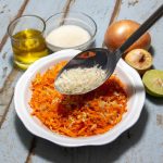 Arroz Integral com Cenoura na Panela de Pressão