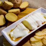 Batatas com Creme de Leite e Queijo Parmesão