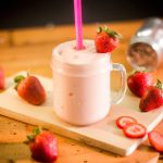 Batida com Nesquik de Morango