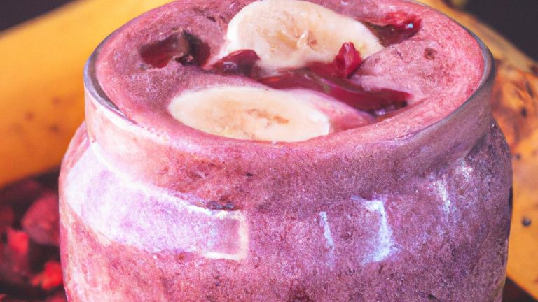 receita de Batido De Banana E Framboesa