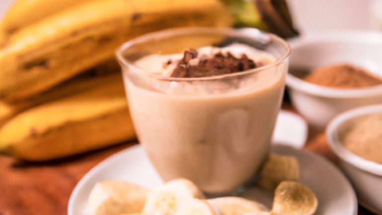 receita de Batido De Manteiga De Amendoim E Banana