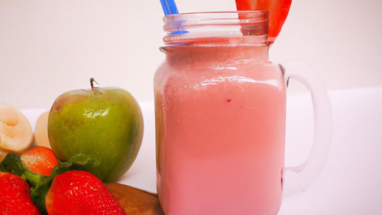 receita de Batido De Morango E Maçã Baixo Em Calorias