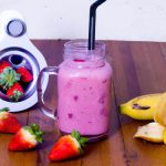 Batido de Morango e Manga (Baixo em Calorias)