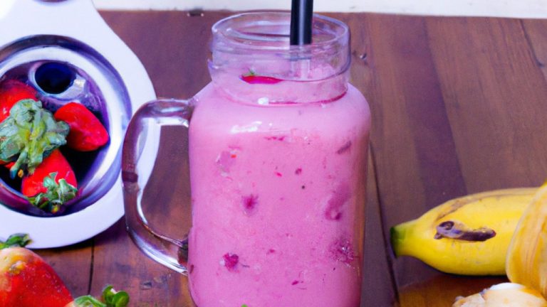receita de Batido De Morango E Manga (Baixo Em Calorias)