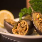 Berinjela Assada com Vinagrete