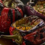 Berinjela no Forno com Azeite e Pimentão