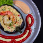 Berinjela Recheada com Camarão