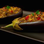 Berinjela Recheada com Legumes