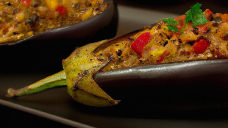 Receita De Berinjela Recheada Com Legumes