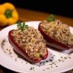 Berinjela Recheada com Quinoa