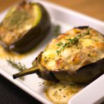 Berinjela Recheada e Gratinada