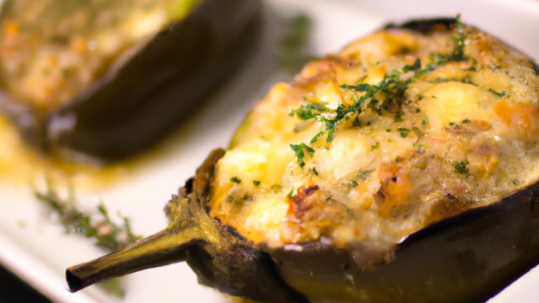 Receita De Berinjela Recheada E Gratinada